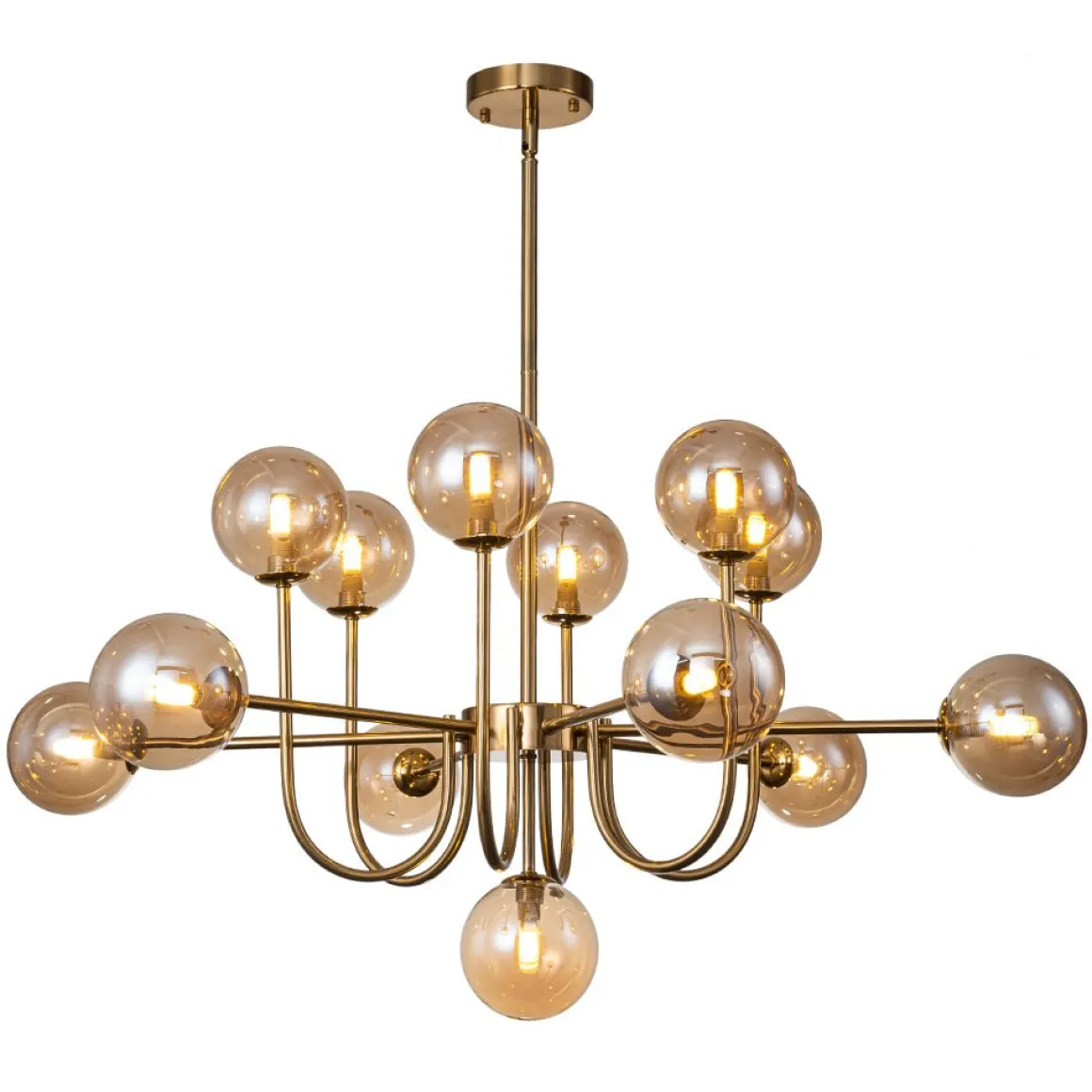 Glam 13-Light Sputnik Glass Globe Bubble Chandelier