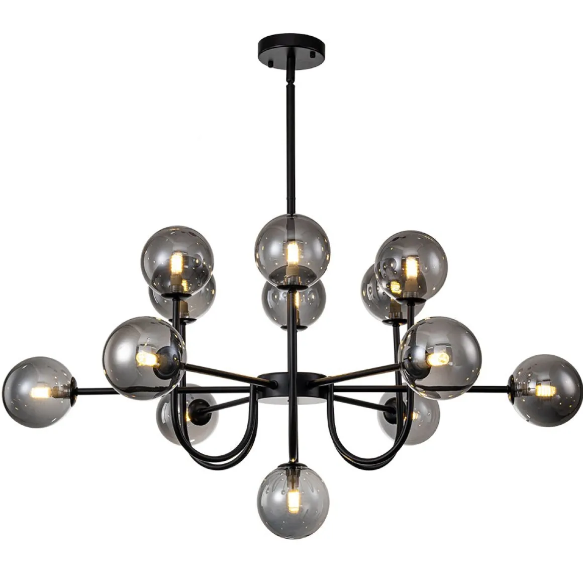 Glam 13-Light Sputnik Glass Globe Bubble Chandelier