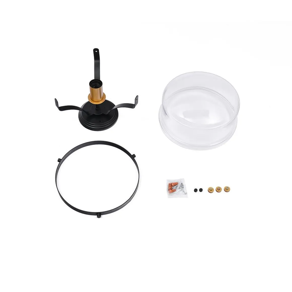Glass Lantern Semi Flush Mount