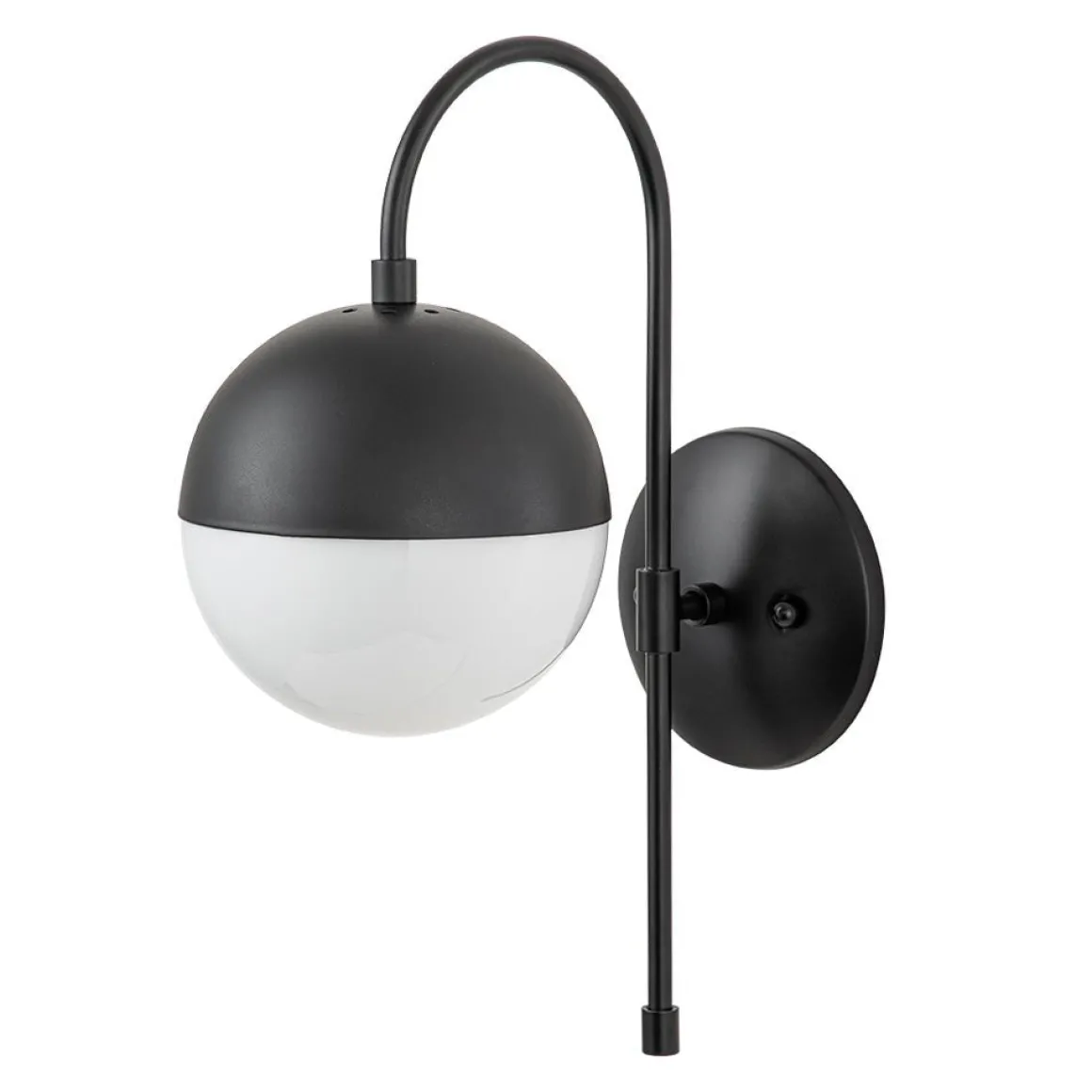 Goose Arm Globe Wall Sconce