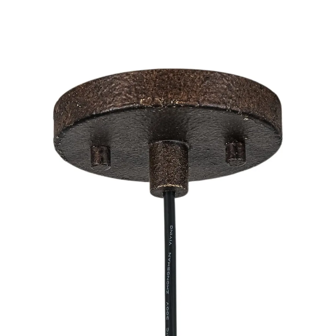 Hand-Applied Aged Bronze Patina Oversized Metal Dome Pendant