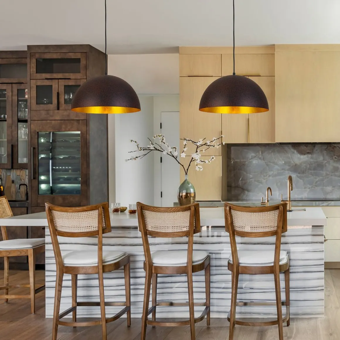 Industrial Oversized Large Metal Dome Pendant Light