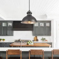 Industrial Single Pot Lid Dome Pendant