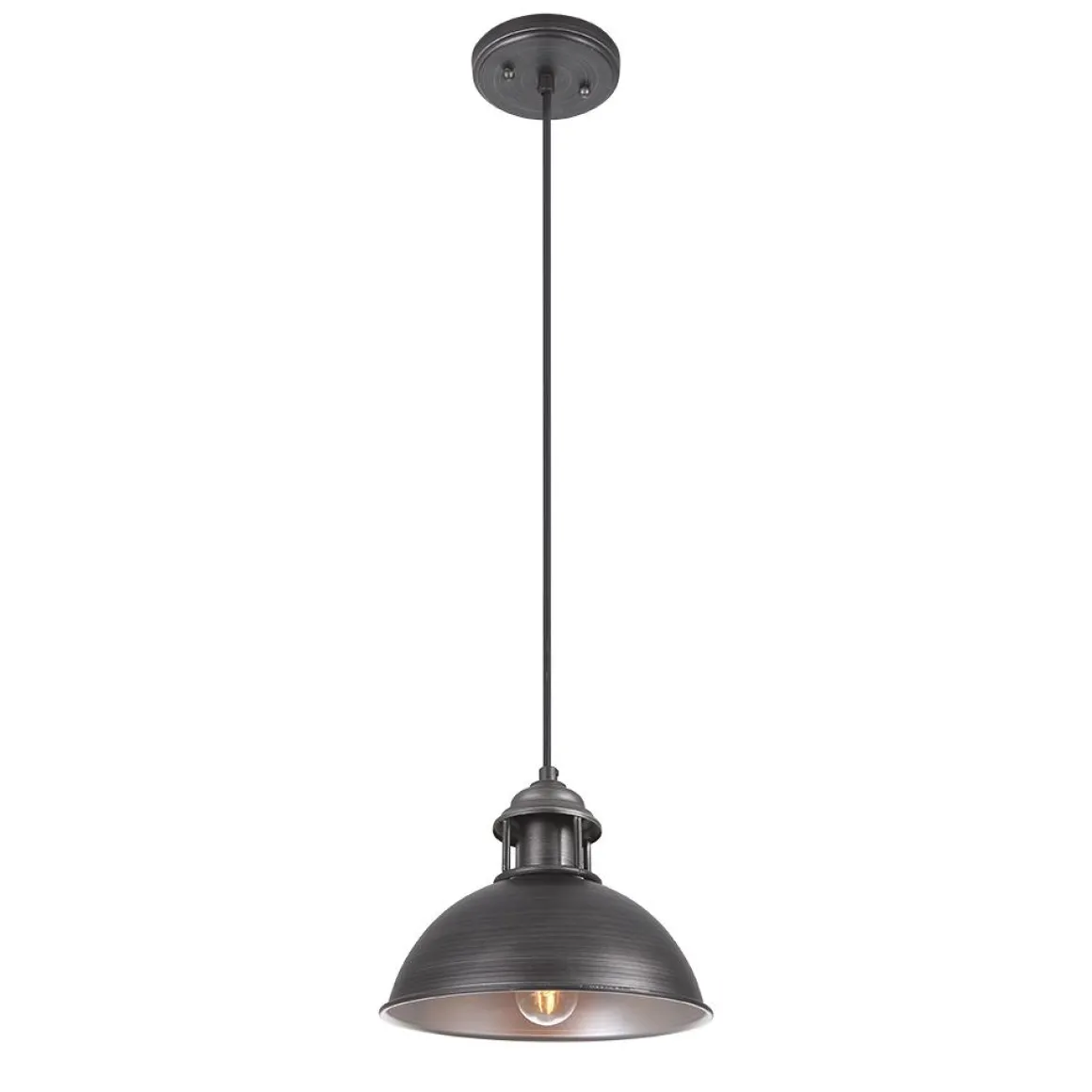Industrial Single Pot Lid Dome Pendant