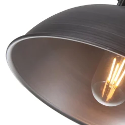 Industrial Single Pot Lid Dome Pendant