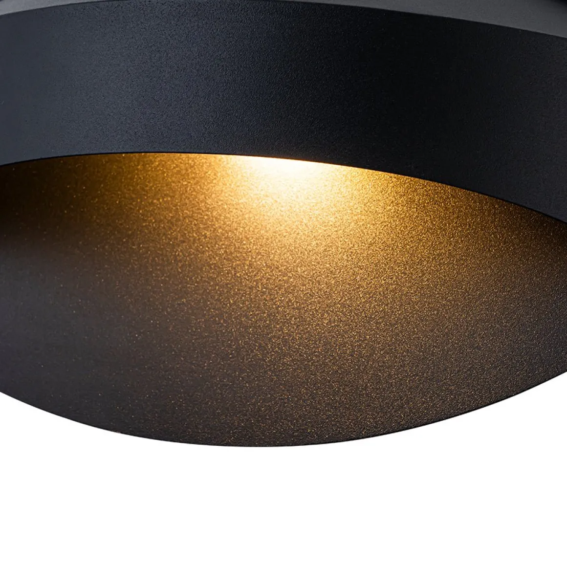 IP23 Black Flat Oval 1-Light Iron Outdoor Wall Sconce