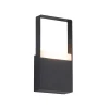 IP54 Black Rectangular Dimmable LED Outdoor Wall Lamp