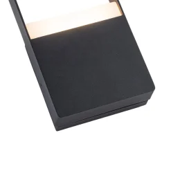 IP54 Black Rectangular Dimmable LED Outdoor Wall Lamp
