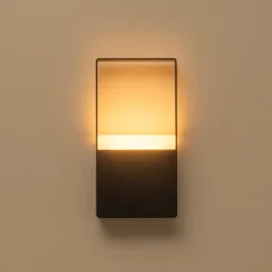 IP54 Black Rectangular Dimmable LED Outdoor Wall Lamp