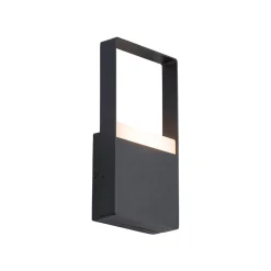 IP54 Black Rectangular Dimmable LED Outdoor Wall Lamp