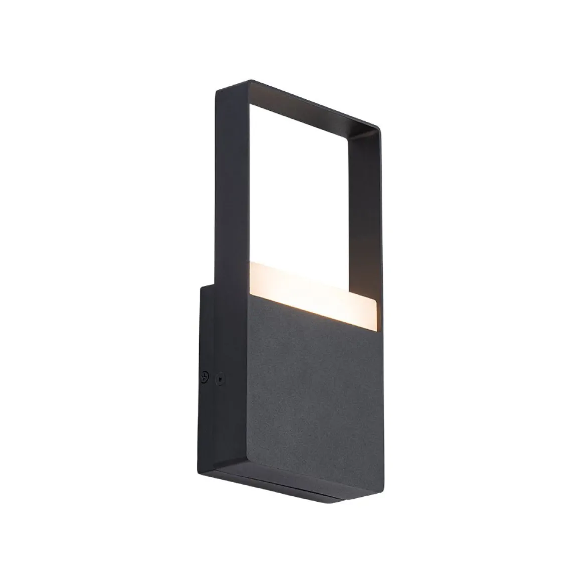 IP54 Black Rectangular Dimmable LED Outdoor Wall Lamp