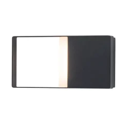 IP54 Black Rectangular Dimmable LED Outdoor Wall Lamp