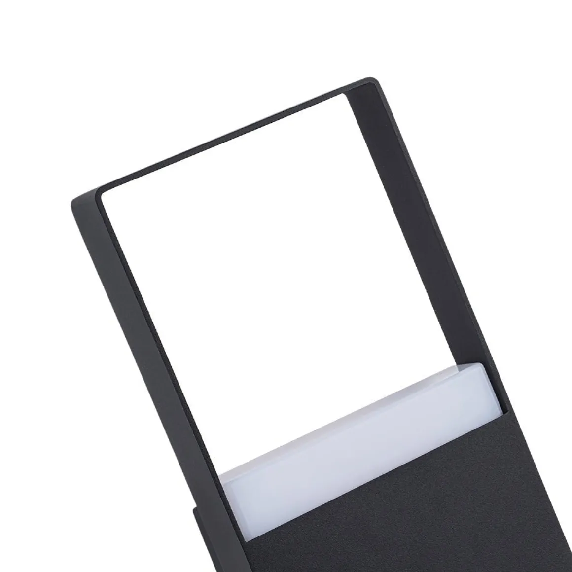 IP54 Black Rectangular Dimmable LED Outdoor Wall Lamp