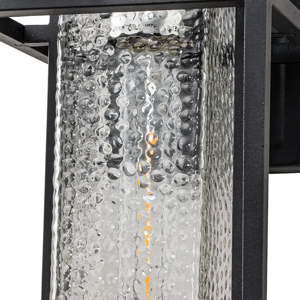 IP23 Black Waterproof 1-Light Square Cage Outdoor Wall Sconce