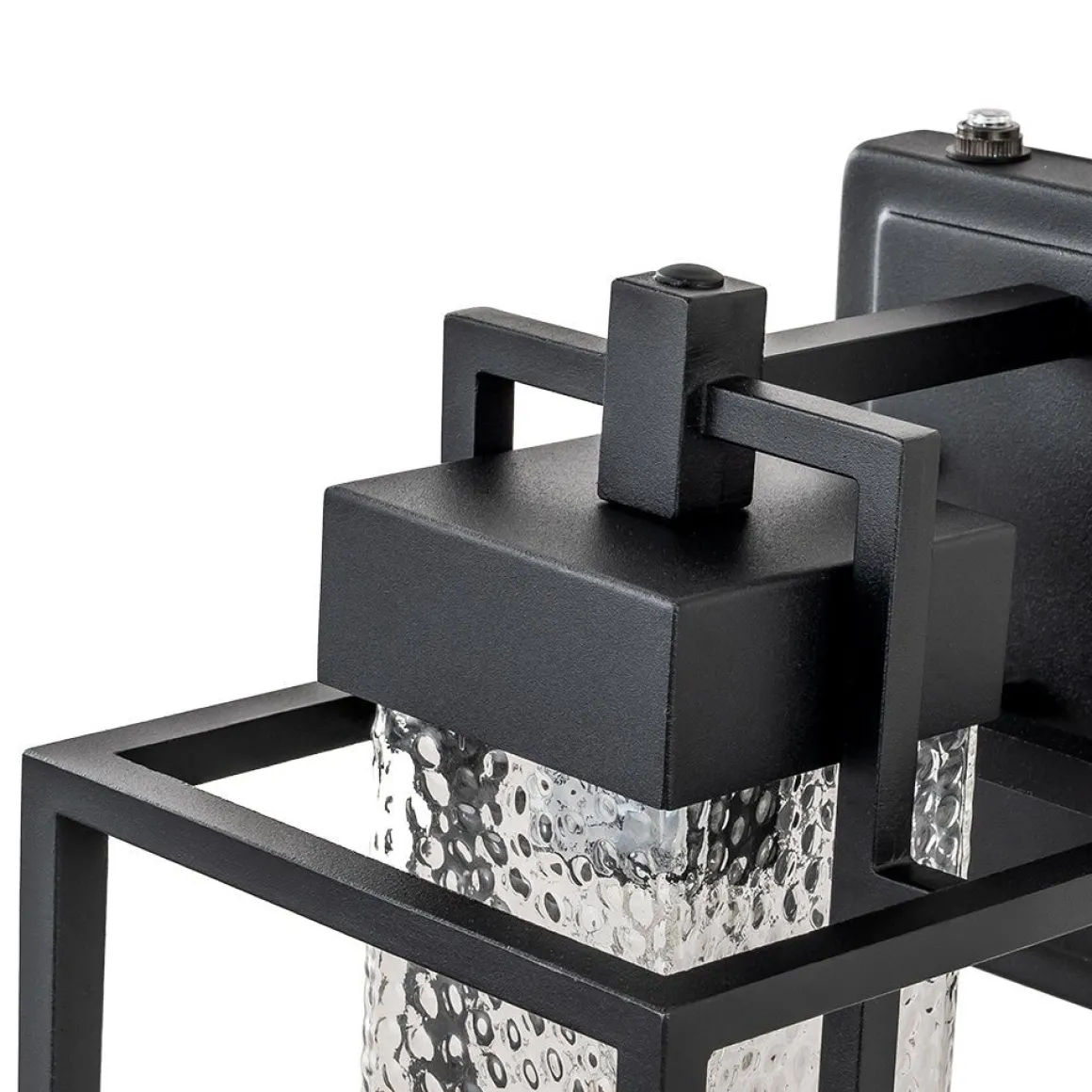 IP23 Black Waterproof 1-Light Square Cage Outdoor Wall Sconce