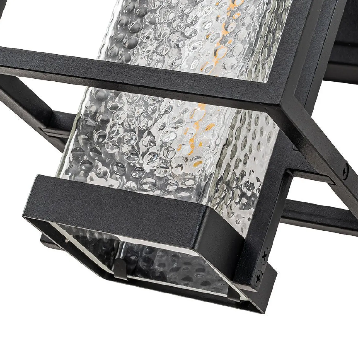 IP23 Black Waterproof 1-Light Square Cage Outdoor Wall Sconce