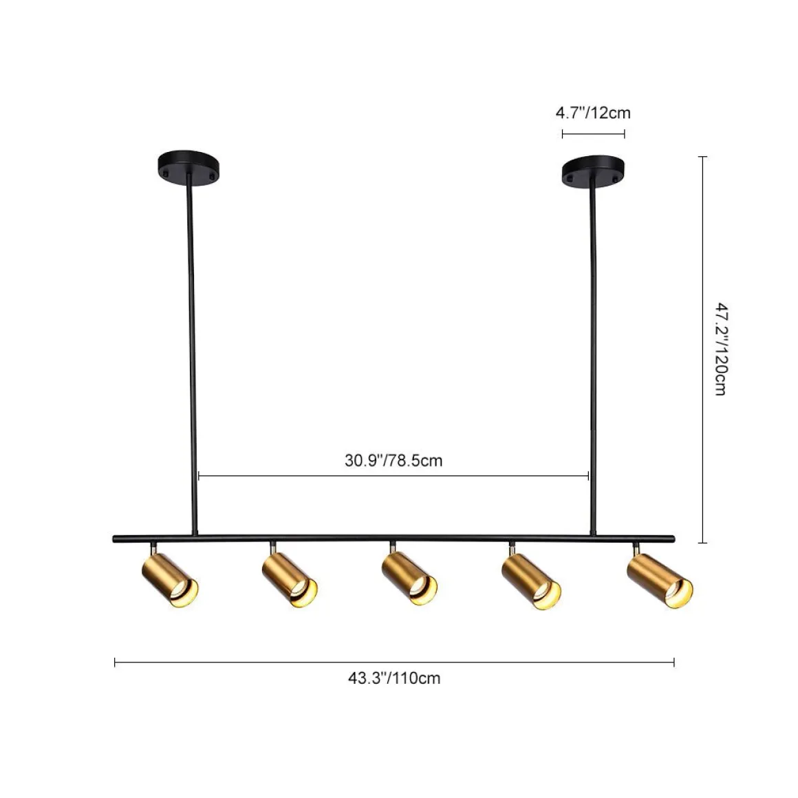 Kitchen Island Linear Pendant Track Lighting