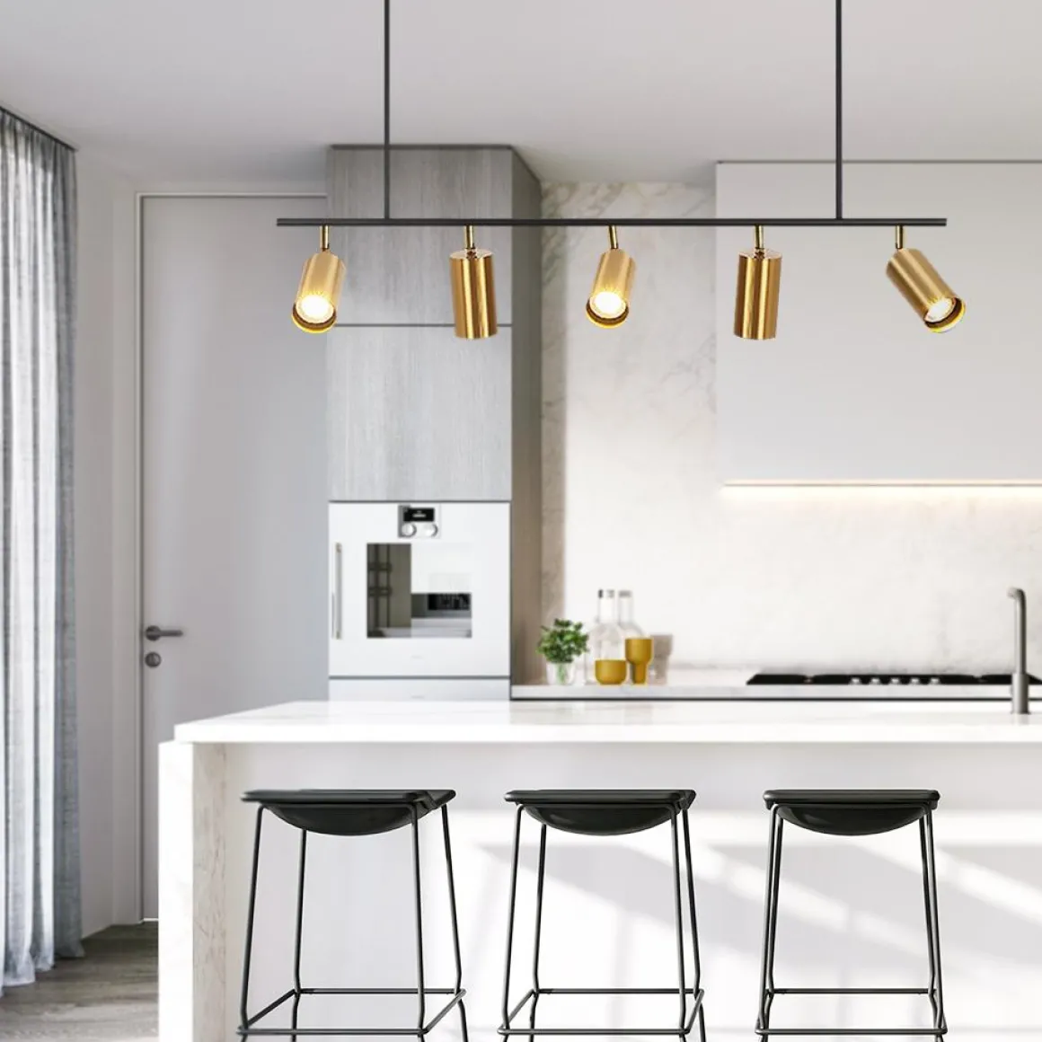 Kitchen Island Linear Pendant Track Lighting