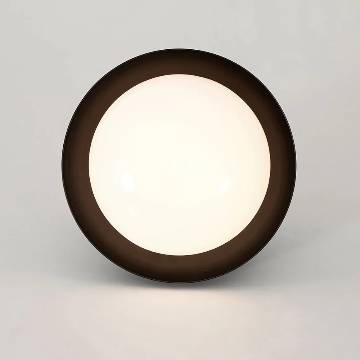 1-Light Black Dome Frosted Glass Shade Semi Flush Mount