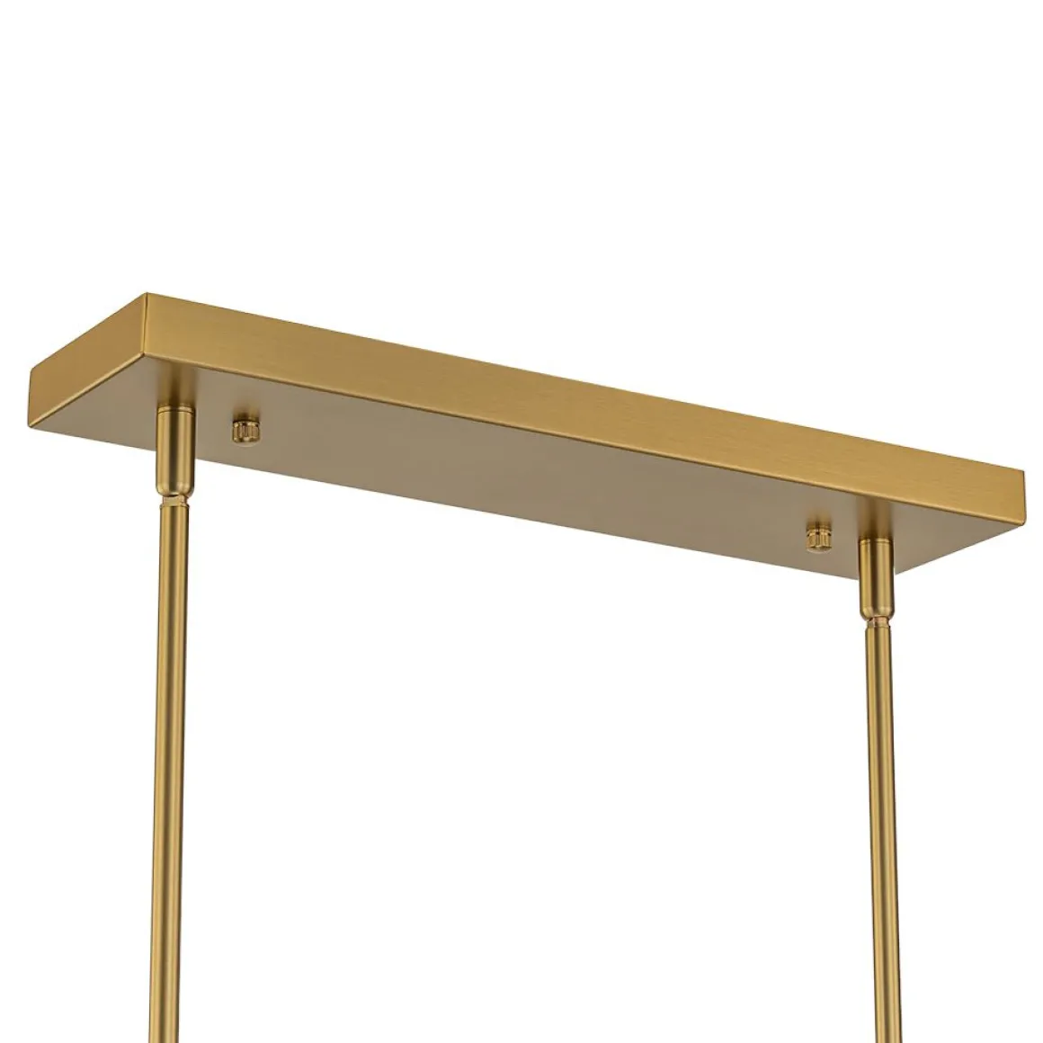 12-Light Brass Frosted Glass Bubble Linear Chandelier