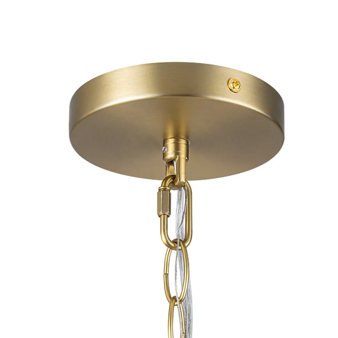 1-Light Brushed Brass Iron Dome Kitchen Pendant