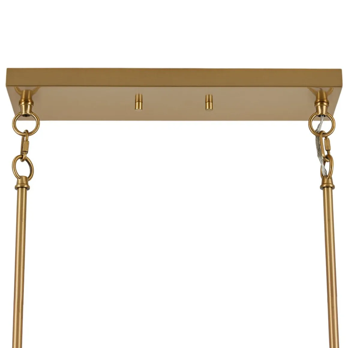 3-Light Brushed Gold Black Cone Island Chandelier