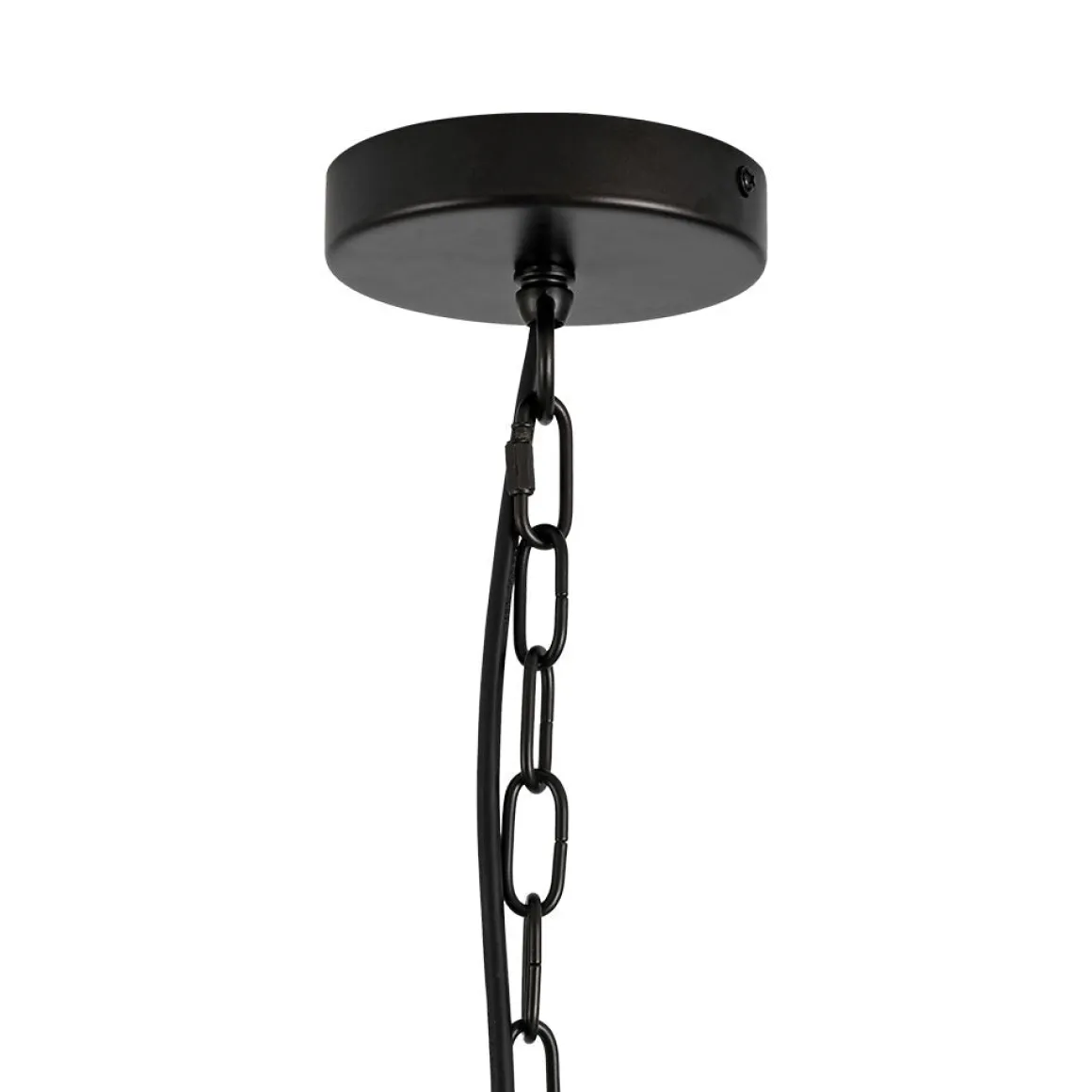 3-Light Candle Style Large Fabric Drum Cage Chandelier
