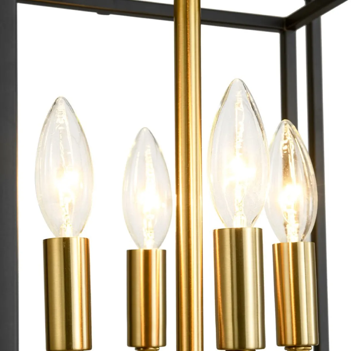 4-Light Candle Style Tiered Square Lantern Pendant