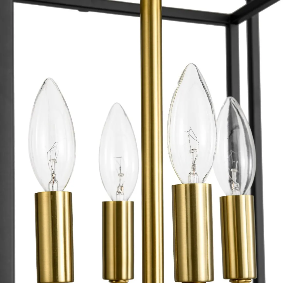 4-Light Candle Style Tiered Square Lantern Pendant