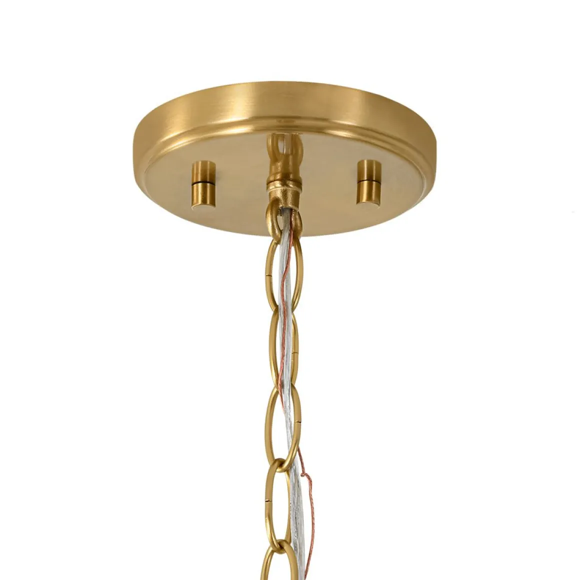 1-Light Clear Striped Glass Drum Semi Flush / Round Cage Pendant