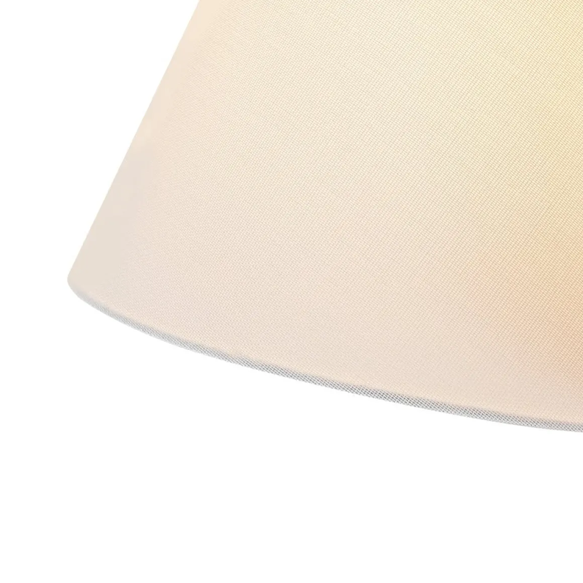 4-Light Cluster White Fabric Cone Shade Chandelier