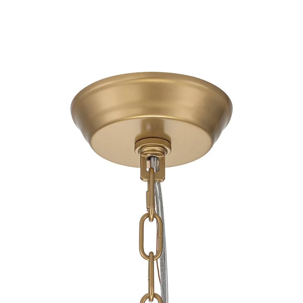 4-Light Crystal Accented Capiz Shell Drum Lantern Pendant