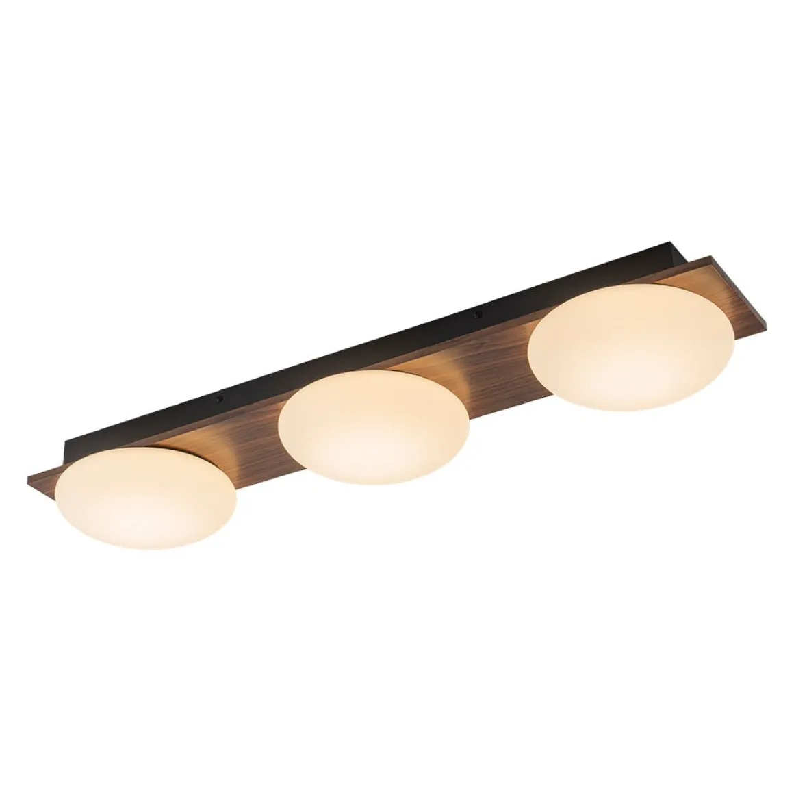 3-Light Dimmable LED Rustic Linear Flush Mount Light