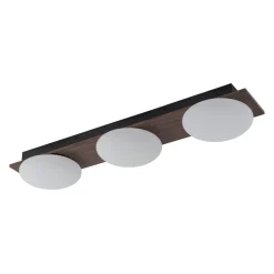 3-Light Dimmable LED Rustic Linear Flush Mount Light