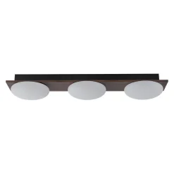 3-Light Dimmable LED Rustic Linear Flush Mount Light