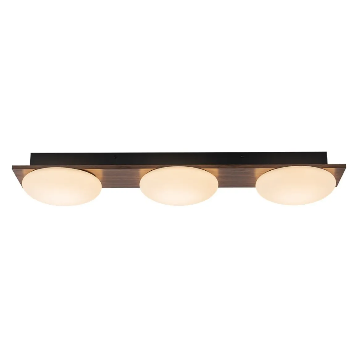 3-Light Dimmable LED Rustic Linear Flush Mount Light