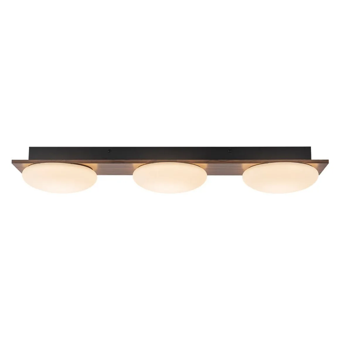 3-Light Dimmable LED Rustic Linear Flush Mount Light