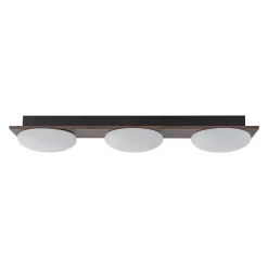 3-Light Dimmable LED Rustic Linear Flush Mount Light