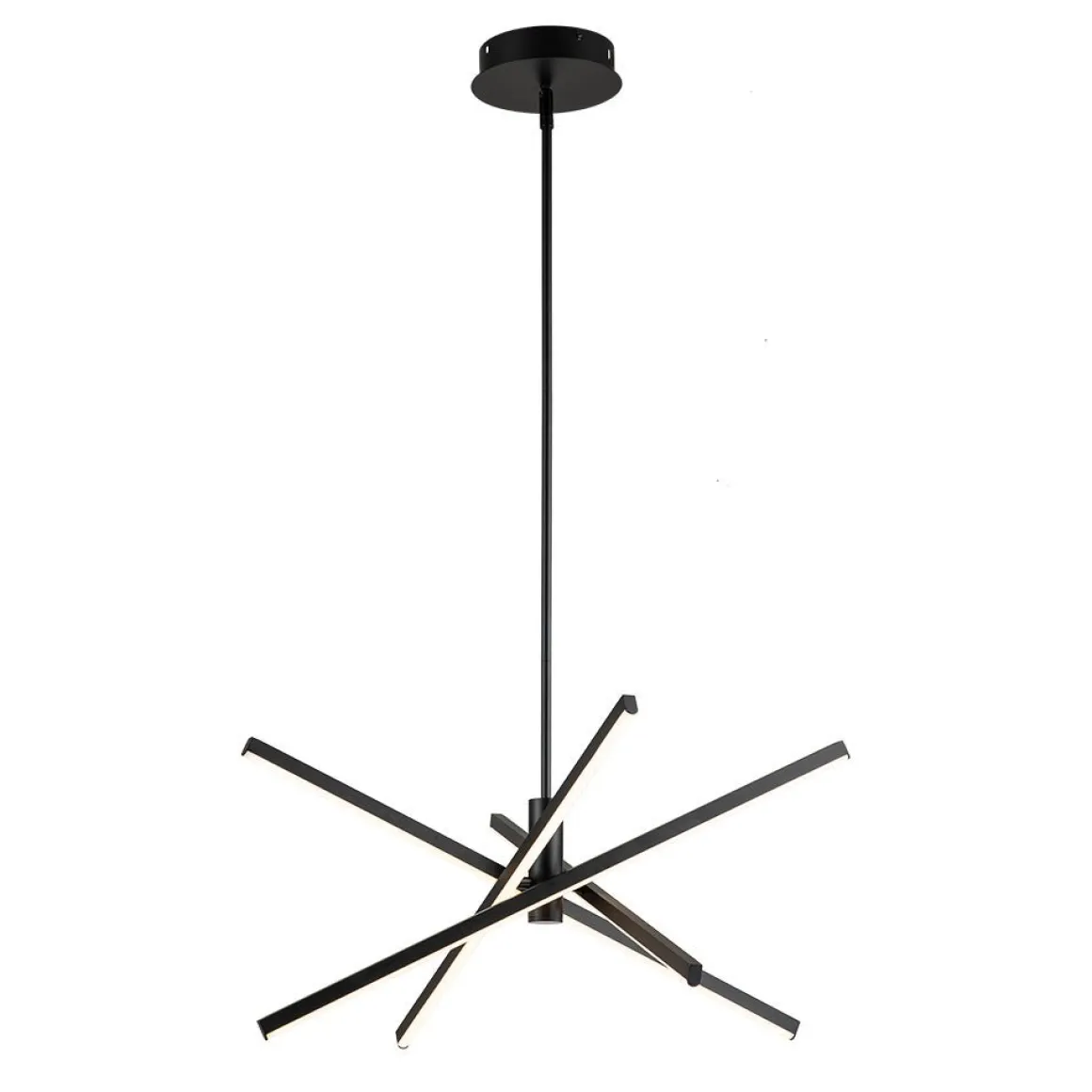 4-Light Dimmable LED Tube Sputnik Chandelier
