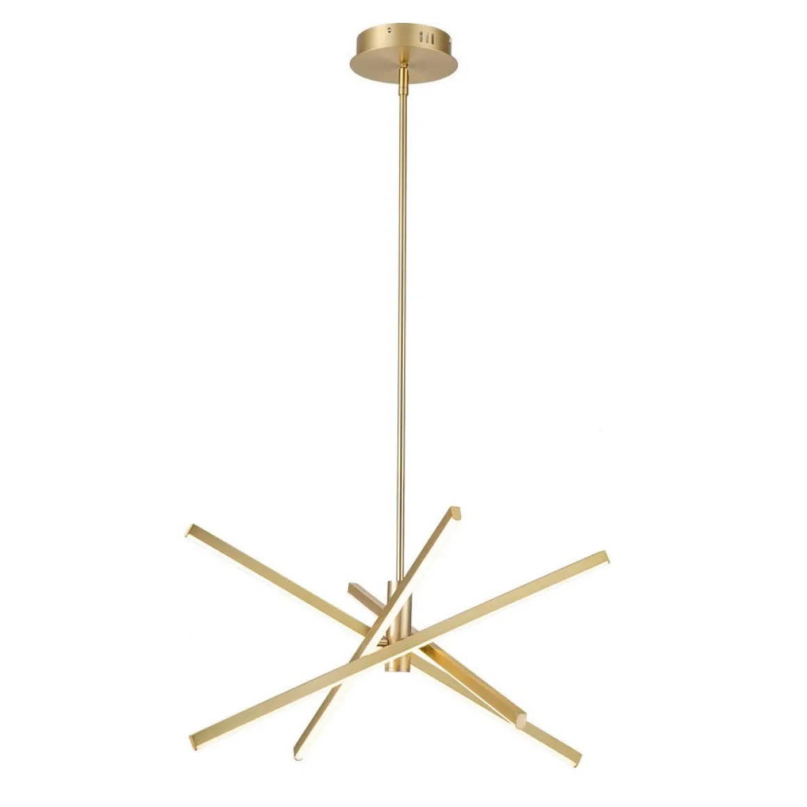 4-Light Dimmable LED Tube Sputnik Chandelier