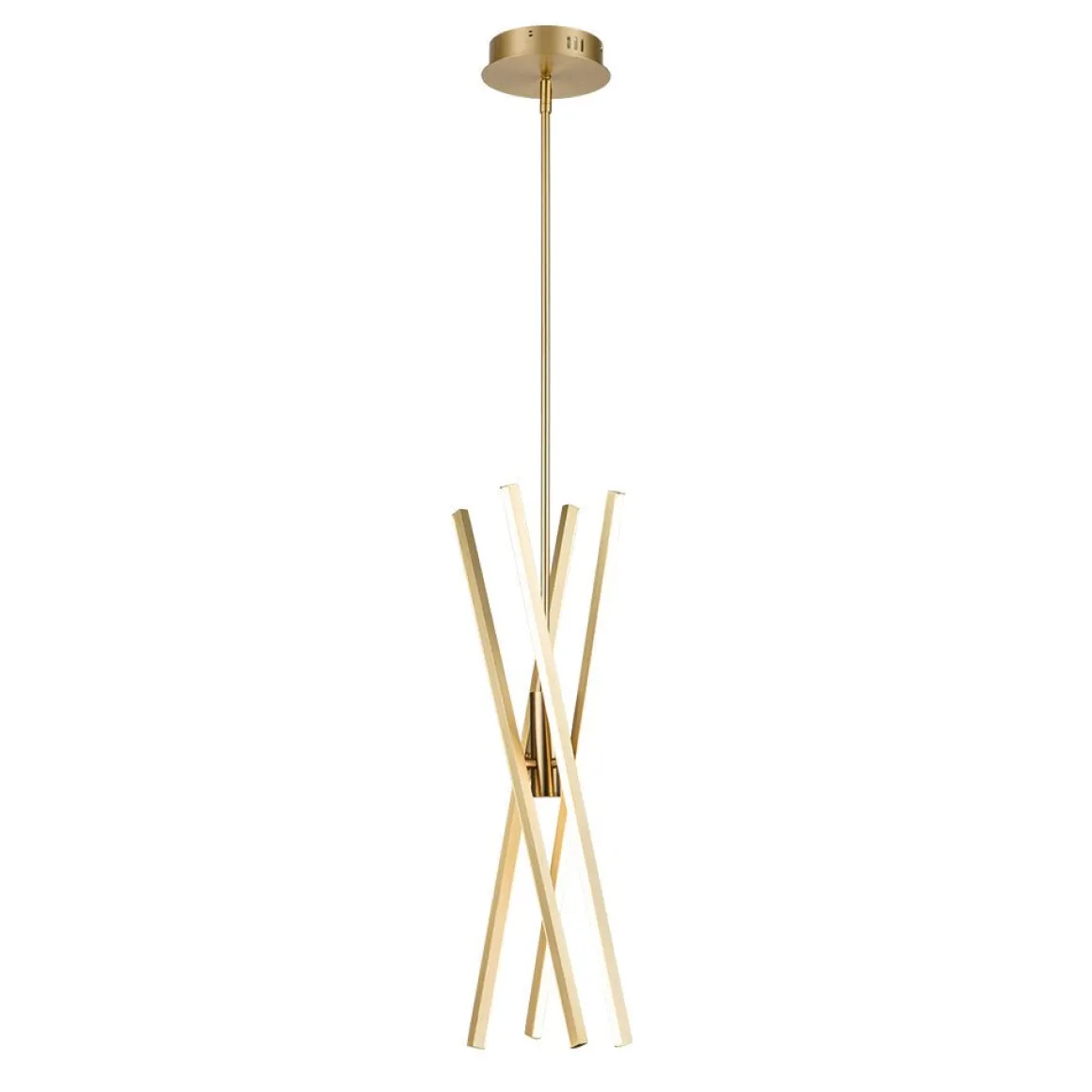 4-Light Dimmable LED Tube Sputnik Chandelier