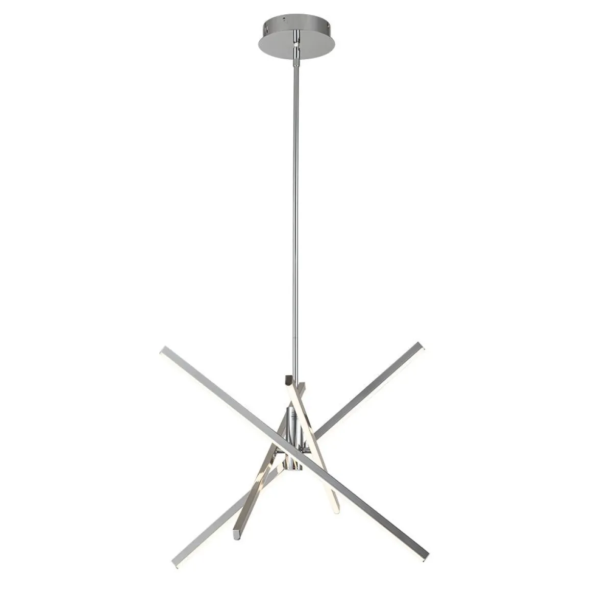 4-Light Dimmable LED Tube Sputnik Chandelier