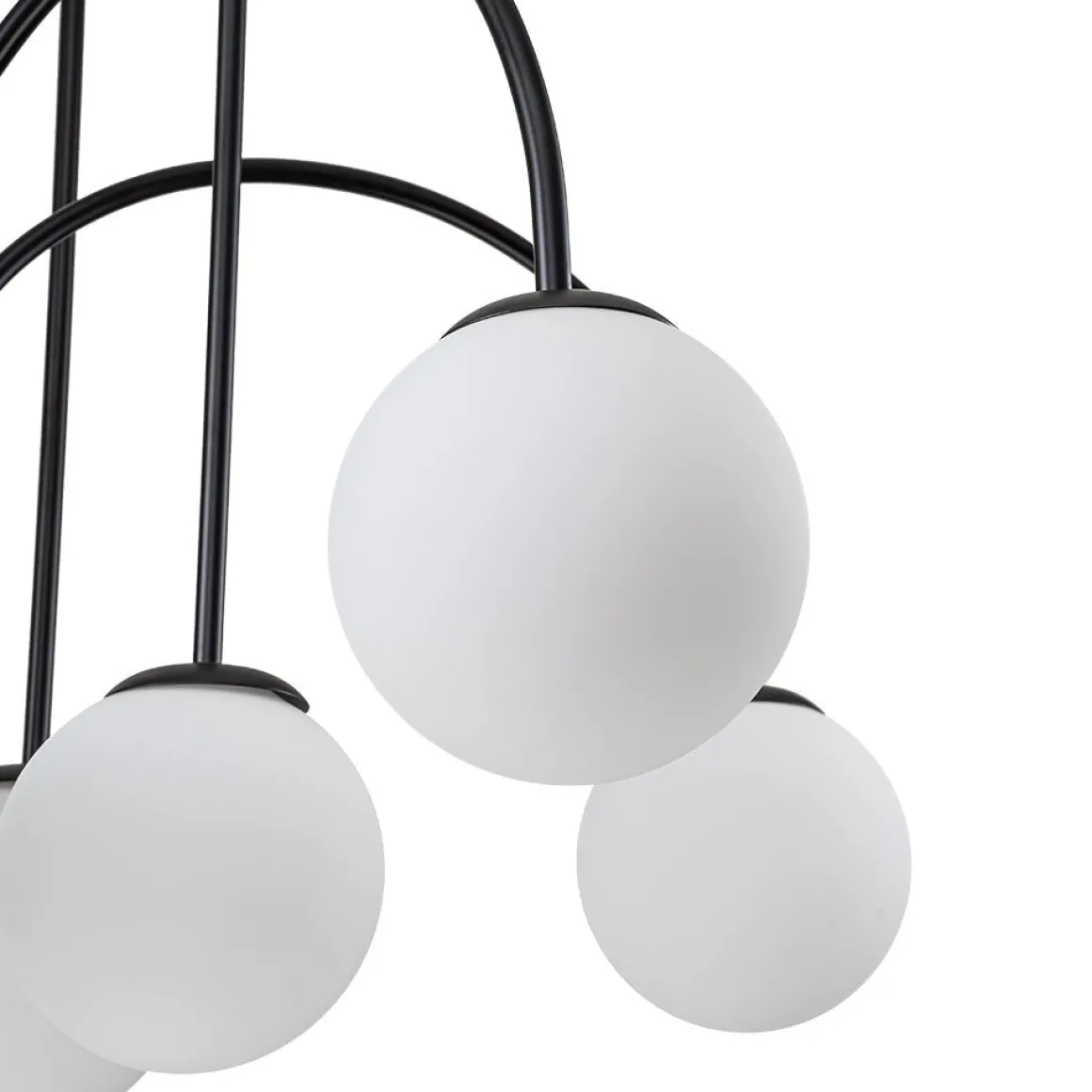 10-Light Frosted Glass Globe Bubble Chandelier
