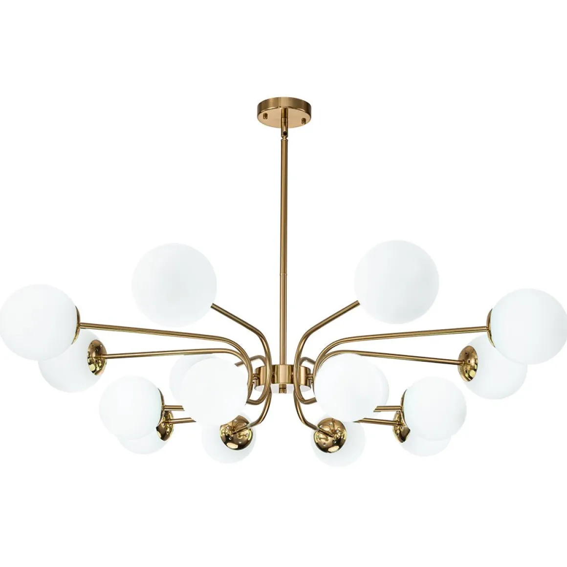 16-Light Frosted Glass Globe Bubble Sputnik Chandelier