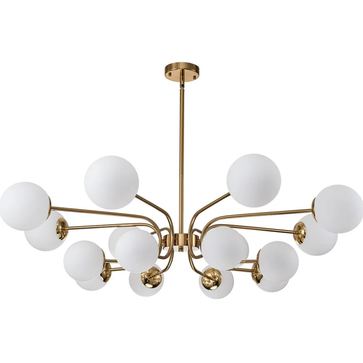 16-Light Frosted Glass Globe Bubble Sputnik Chandelier