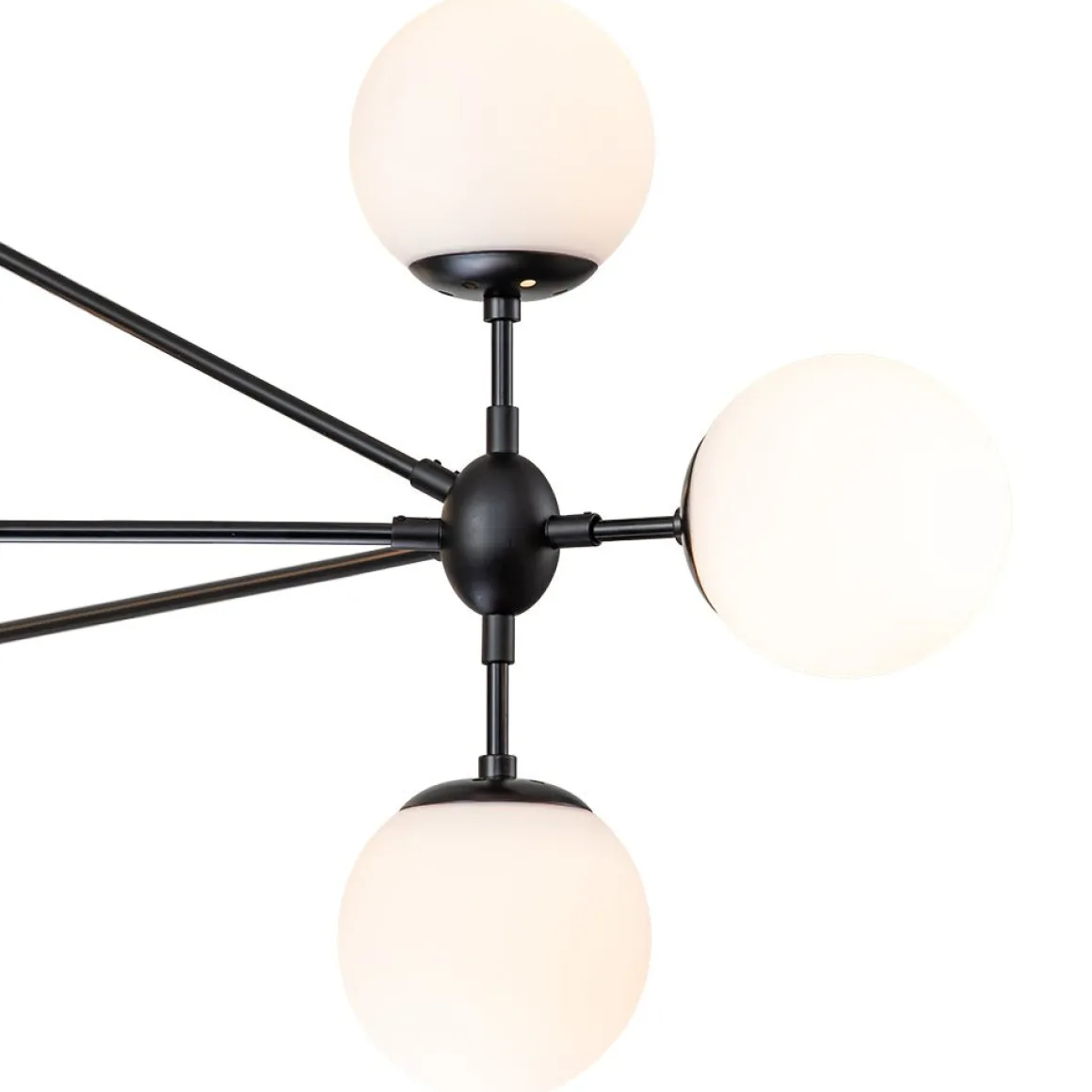 10-Light Frosted Glass Globe Geometric Chandelier