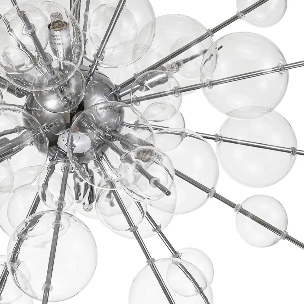 6-Light Glass Globe Bubble Sputnik Sunburst Chandelier