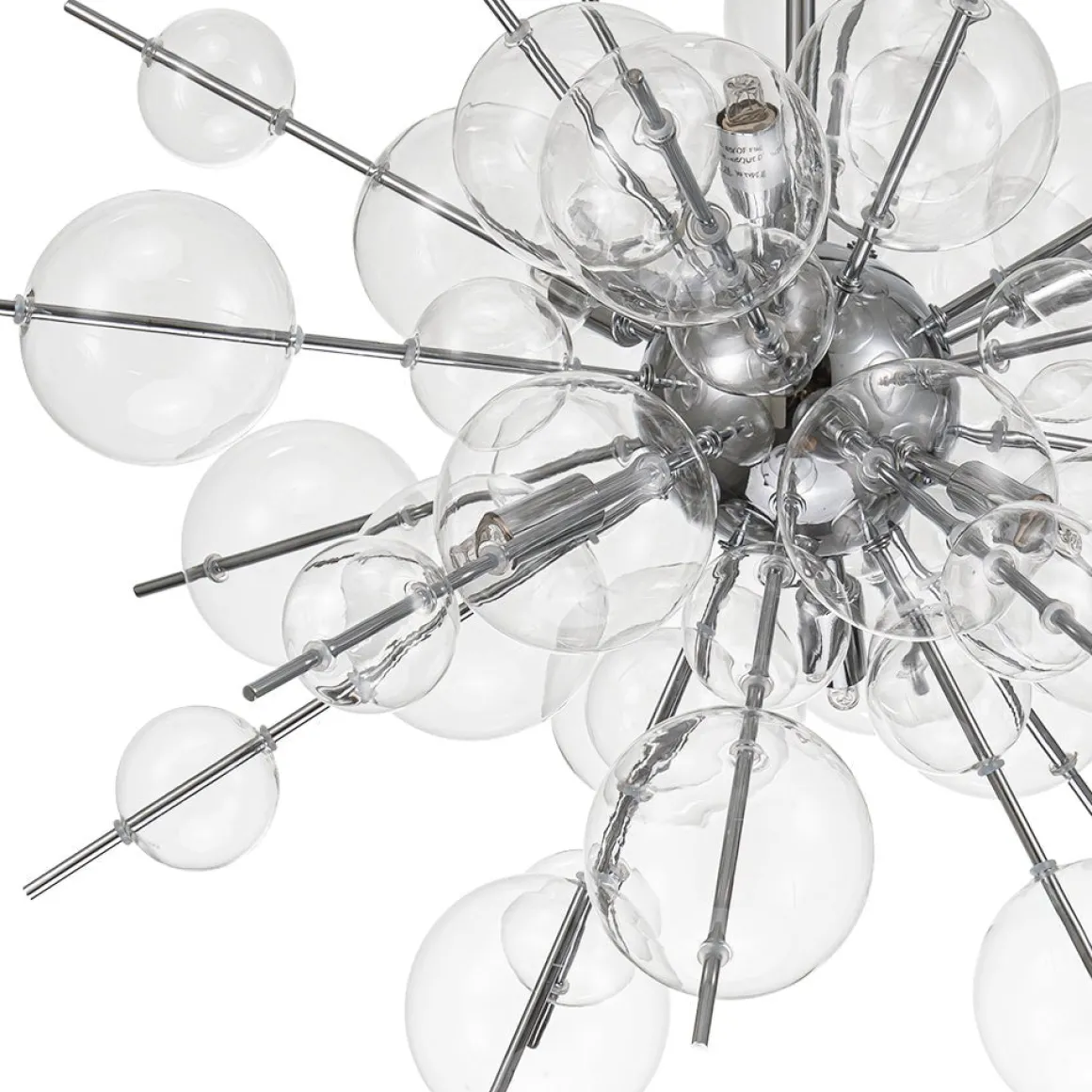 6-Light Glass Globe Bubble Sputnik Sunburst Chandelier
