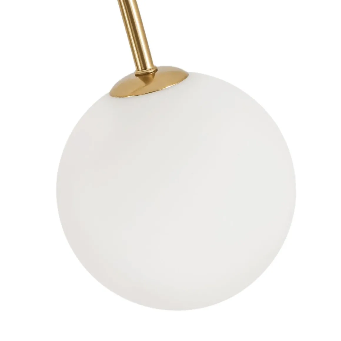 9-Light Goose Arm Opal Glass Bubble Tiered Chandelier