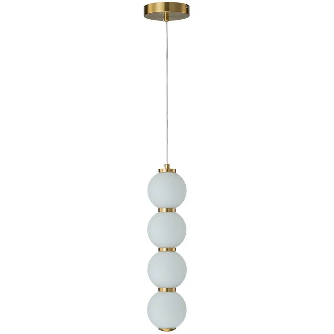 4-Light LED Frosted Glass Strand Globe Pendant Light